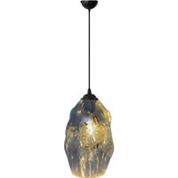 BES LED LED Hanglamp - Meteorum - Ovaal - Chroom Glas - E27