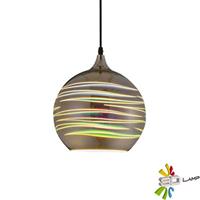 BES LED LED Hanglamp 3D - Structure - Rond - Chroom Glas - E27