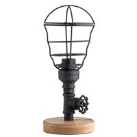 Leen Bakker Tafellamp James - zwart - 201x14 cm
