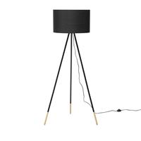 Stehlampe im skandinavischen Stil lampenschirm aus Poly-Baumwolle schwarz Tobol - BELIANI