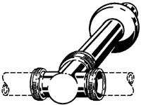 Viega t-stuk met muurbuis en roset 1 1/4 inchx32x250 Chroom