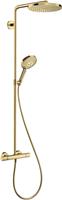 Hansgrohe - Raindance Select s 240 1jet p PowderRain Showerpipe mit Thermostat, 27633, Farbe: Polished Gold Optic - 27633990