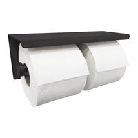 Douche Concurrent Brush dubbele toiletrolhouder mat zwart