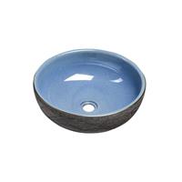 sapho Waskom  Priori Rond 41x15 cm Keramiek Decor Blauw / Grijs 