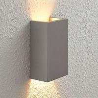 Lampenwelt.com Beton-wandlamp Smira in grijs , 11x18 cm