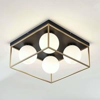 Lampenwelt.com Plafondlamp Aloam met 4 glasbollen