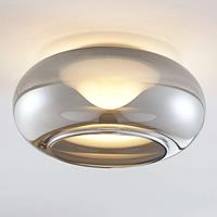 Lucande Glas-LED-Deckenlampe Mijo in Rauchgrau