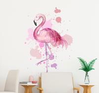 tenstickers Slaapkamer muursticker flamingo schildering
