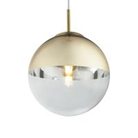 Globo Lighting Hanglamp glas goud 'Varus' glanzend goud doorzichtig glas 250mm