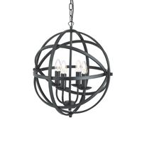 Orbit - 4 Light Spherical Cage Deckenanhänger Matt Black, E14 - Searchlight