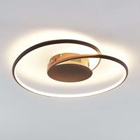 LINDBY Joline LED plafondlamp, roest 45 cm