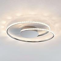 LINDBY Joline LED plafondlamp, kristal, 45 cm