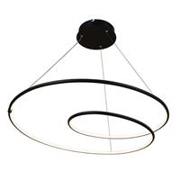 Lindby Lucy LED-Hängeleuchte, 70cm, schwarz matt