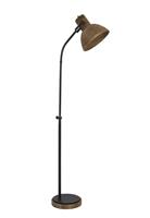 Light & Living - Vloerlamp 'Imbert', donker bruin-mat zwart