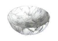 sanigoods Marble wastafel 41x18cm wit keramiek