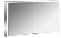 Emco asis prime Lichtspiegelschrank, Aufputzmodell, 2 Türen, mit Lichtpaket, 1200mm, Ausführung: Glasrückwand weiß - 949706184