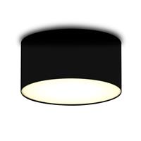 Smartwares - Moderne Deckenlampe, Stoff schwarz/Abdeckung satiniert, ø 20 cm, ceiling dream