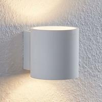 Lindby Mirza aluminium-wandlamp, rond, wit