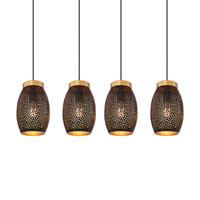 Globo Lighting Hanglamp goud zwart 'Narri' E27 fitting 900mm
