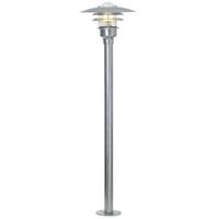 Staande buitenlamp gegalvaniseerd tuinpadverlichting lamp 'Lonstrup' Nordlux E27 fitting (staal)