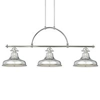 QUOIZEL Hanglamp Emery 3-lamps zilver