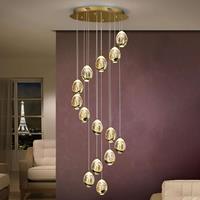 Schuller Hanglamp Rocio 14-lamps met afstandsbediening goud