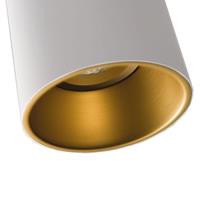 Modular Lotis Tubed plafondlamp wit goudkleurige binnenkant