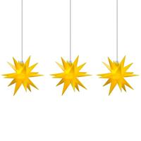 Deco Trend Lichtketting ster binnen, 18-punten, 3-lamps, geel