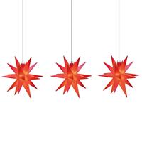 Deco Trend Lichtketting ster binnen, 18-punten, 3-lamps, rood
