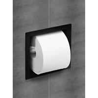 Closed Toilettenpapierhalter Einbau Matt Schwarz - Mat Zwart - Looox