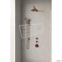 Brauer Thermostatisch Inbouwdoucheset  Copper 20cm Hoofddouche Wandarm 3 Standen Handdouche op Glijstang Koper