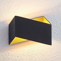 Lindby Assona LED-Wandleuchte, schwarz-gold