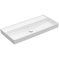 Villeroy & Boch Collaro meubelwastafel 100x47cm z. overloop z. kraangaten wit 4A33A301 4A33A301