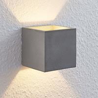 Lindby Nellie LED-Beton-Wandlampe, Breite 11,5 cm