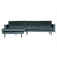 Be Pure Home Rodeo bank chaise longue links teal velvet