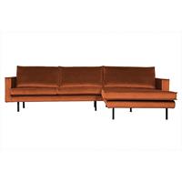 Be Pure Home Rodeo bank chaise longue rechts roest velvet