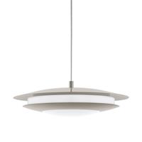 Eglo - 98043 led Pendelleuchte moneva-c nickel-matt weiß Ø40,5cm H:150cm dimmbar mit Connect Funktion