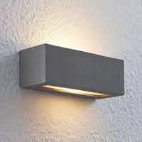 Lindby Nellie LED-beton-wandlamp, breedte 21,8 cm