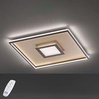 FISCHER & HONSEL LED plafondlamp Bug vierkant, roest 40x40cm