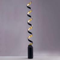 Eco-Light LED-Stehleuchte Helix in Schwarz-Gold