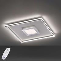 FISCHER & HONSEL LED plafondlamp Bug vierkant, chroom 60x60cm