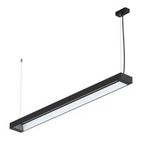 Arcchio Cuna LED-Pendellampe, schwarz, eckig 122cm