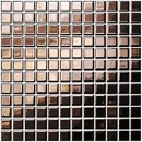 The Mosaic Factory Barcelona mozaiektegel 2,3x2,3x0,6cm vierkant geglazuurd porselein wand voor binnen en buiten vorstbestendig rose goud metallic AF23RG