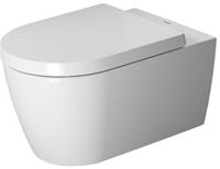 Duravit Wand-WC ME by Starck 570mm Weiß/Weiß Seidenmatt, Tiefspüler, ohne Spülrand, WG, 25290926001