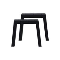 Furniture Legs Europe Set zwarte trapezium tafelpoten 40 cm (profiel 10 x 4)