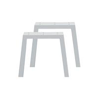 Furniture Legs Europe Set witte trapezium tafelpoten 40 cm (profiel 10 x 4)