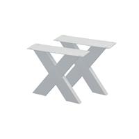 Furniture Legs Europe Set witte X tafelpoten 40 cm (profiel 10 x 4)