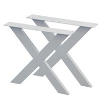 Furniture Legs Europe Set witte X tafelpoten 72 cm (profiel 10 x 4)