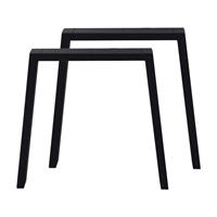 Furniture Legs Europe Set zwarte trapezium tafelpoten 72 cm (profiel 10 x 4)