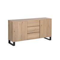 Beliani - Modernes Sideboard heller Holzfarbton 3 Schubladen 2 Fächer mit Türen Elda - Heller Holzfarbton